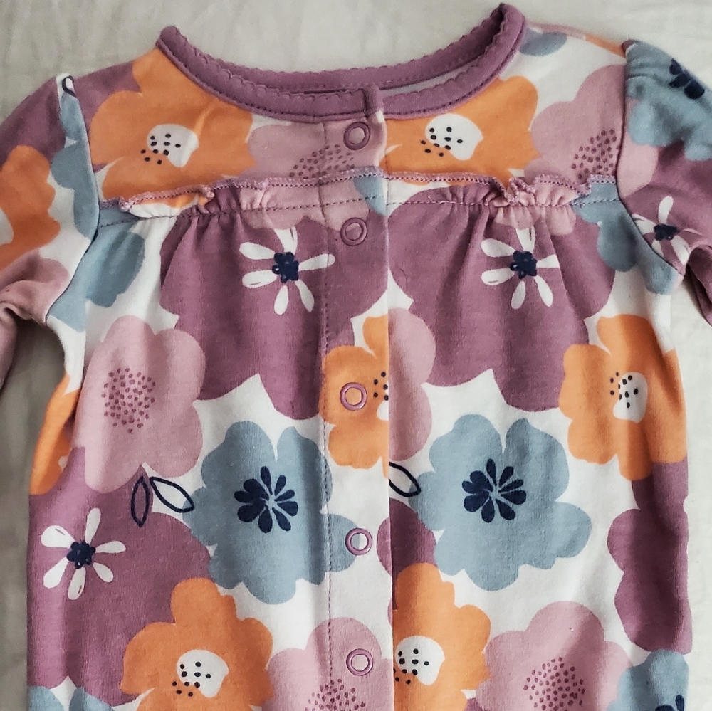 Full body Cover Purple Floral Onesie